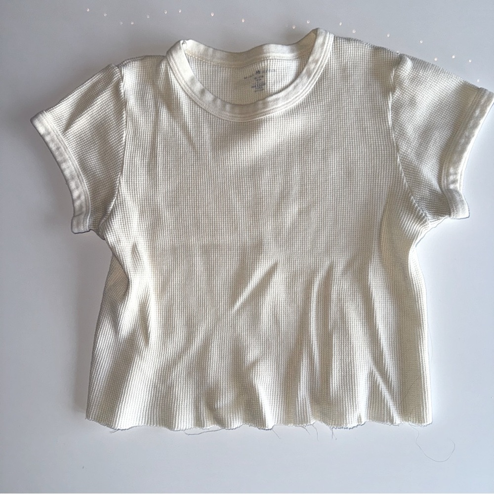 BRANDY MELVILLE THERMAL CROP TEE